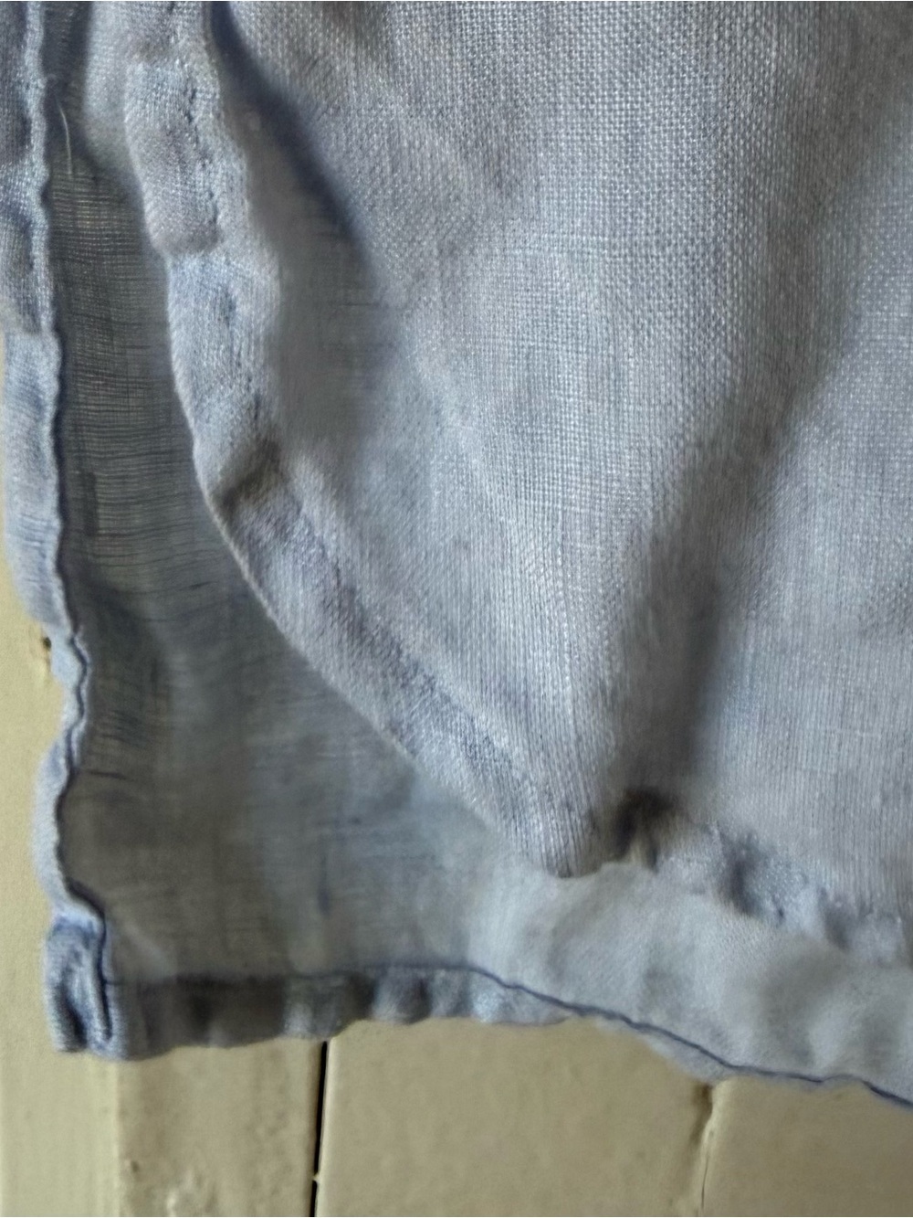 J Jill Linen Light Blue Womens Button-Down Shirt - Picture 6 of 7